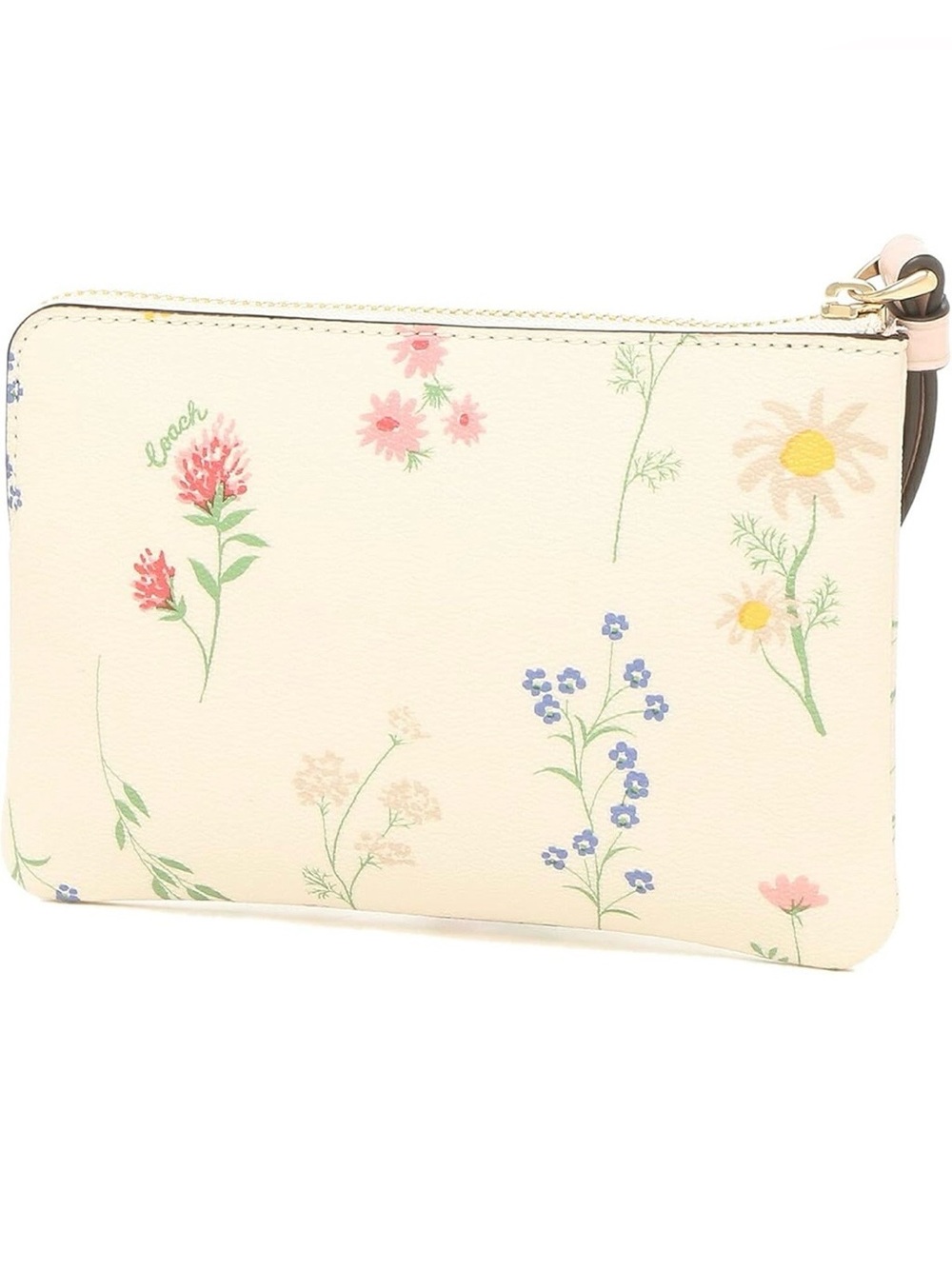 COACH Cream Floral Wristlet with Removable Strap - Picture 4 of 5
